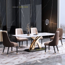 Bàn Ăn Chân Inox Hiện Đại