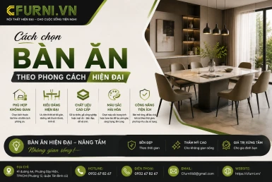 Cách chọn bàn ăn phong cách hiện đại