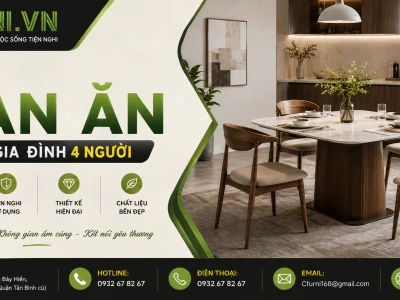 Chọn bàn ăn cho gia đình 4 người