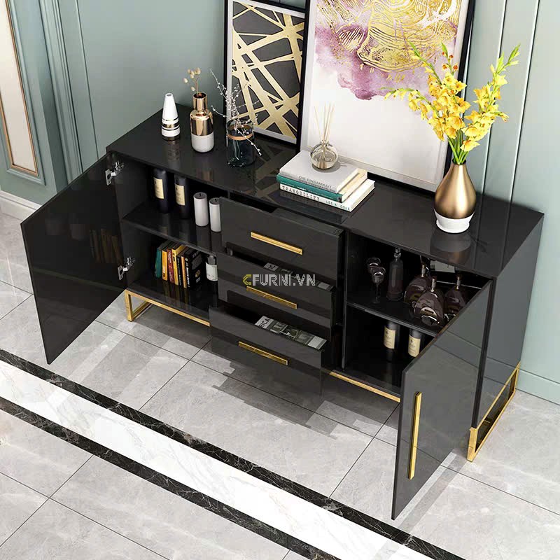Tủ trang trí phòng khách console 01