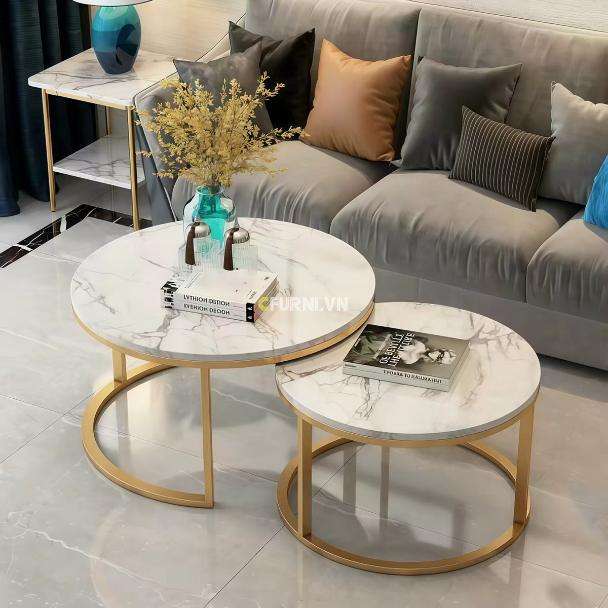 Bàn Sofa BONNY Chân Sắt