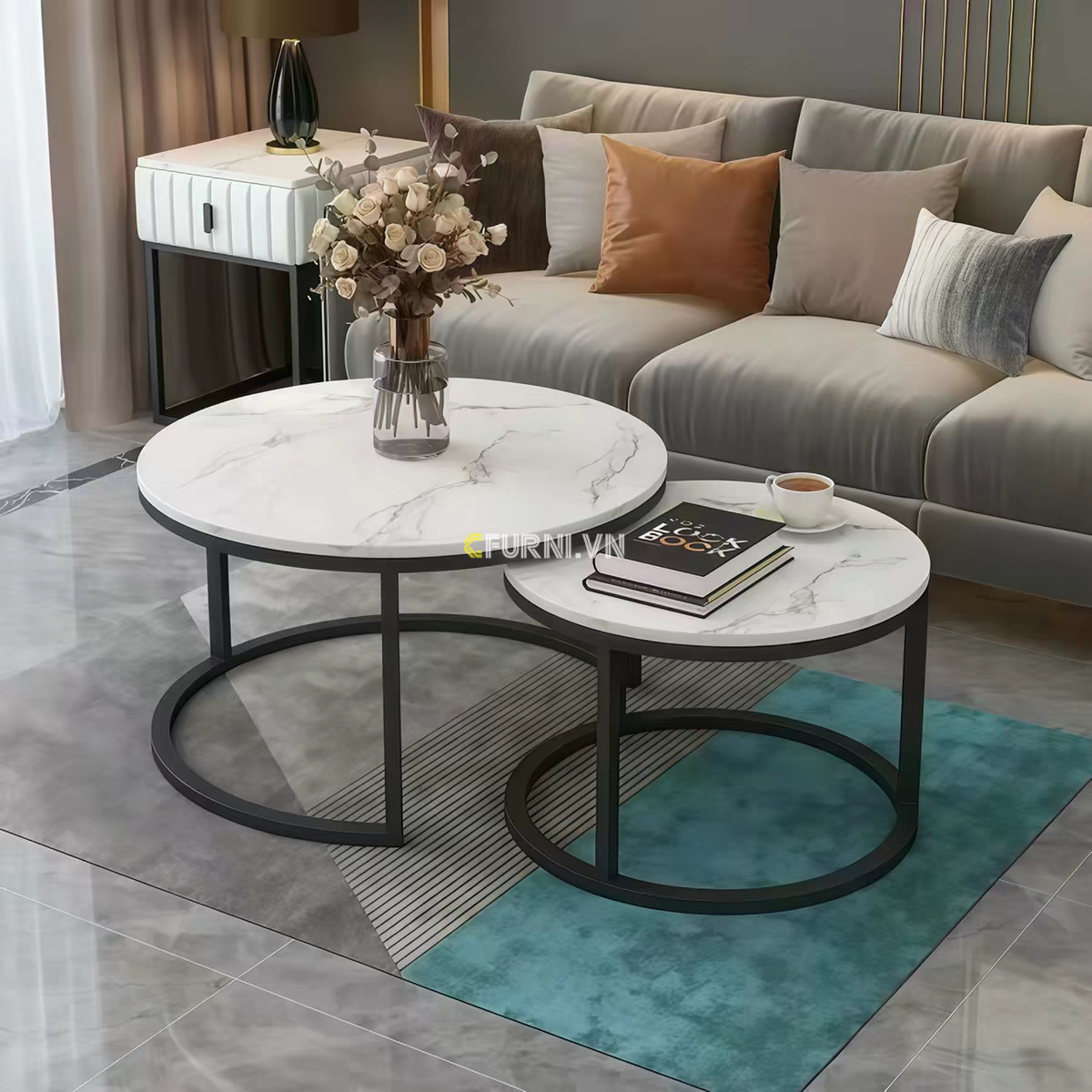 Bàn Sofa BONNY Chân Sắt