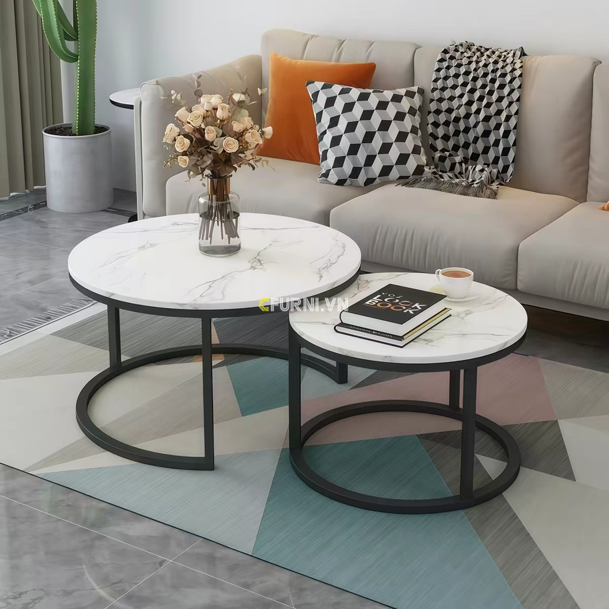 Bàn Sofa BONNY Chân Sắt
