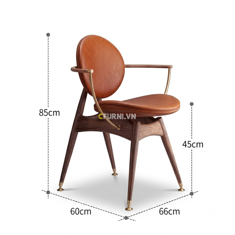 Ghế ăn chân gỗ CIRCLE A115