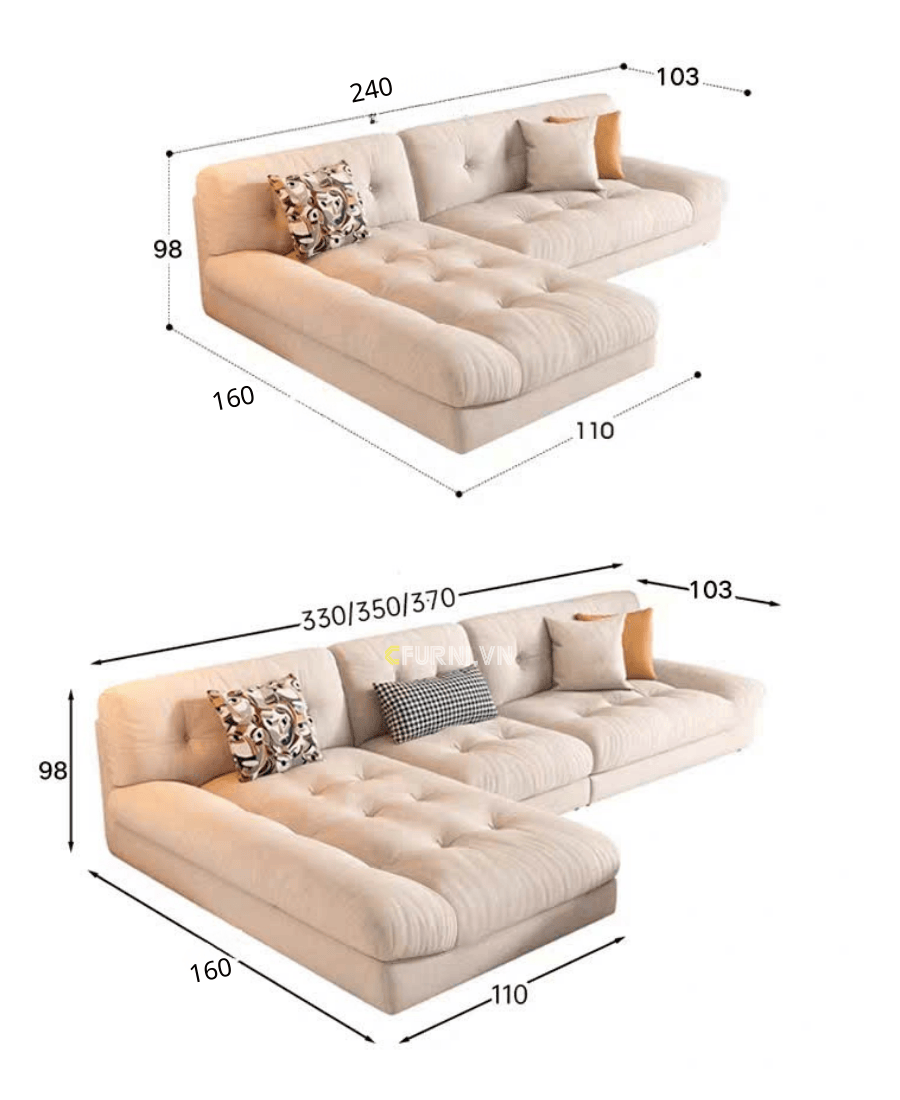 Ghế sofa góc LEVI
