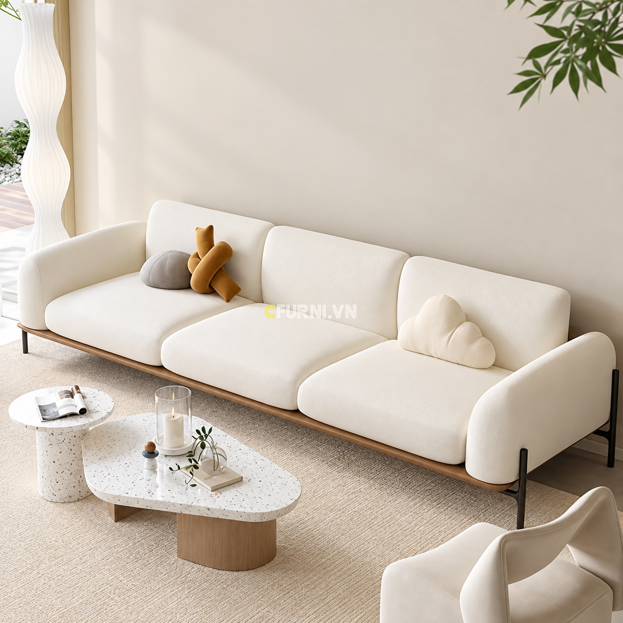 Chọn sofa băng cho phòng khách nhỏ