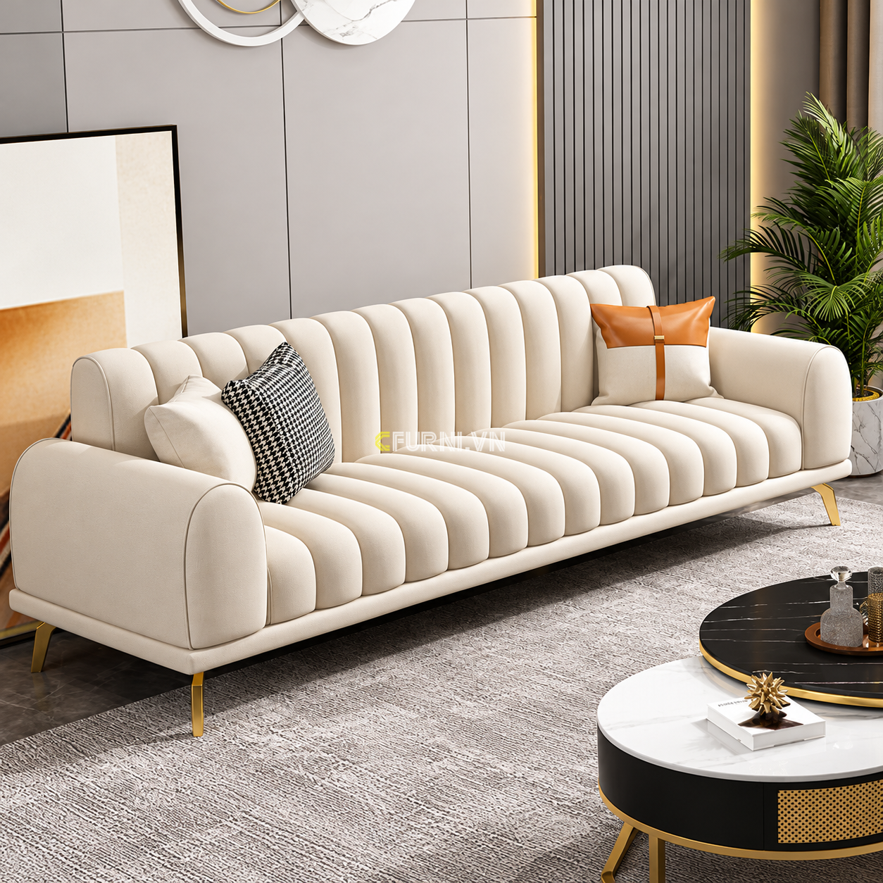 Mẫu sofa băng chân cao hiện đại