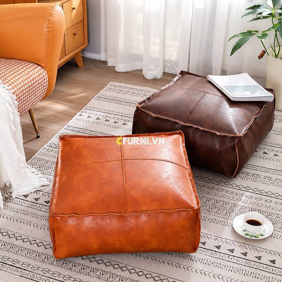 Mẫu sofa đôn vuông hiện đại