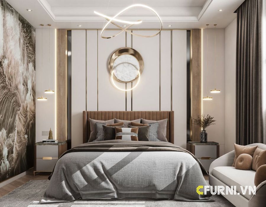Thiết kế phòng ngủ hợp phong thủy cho gia chủ mệnh Kim